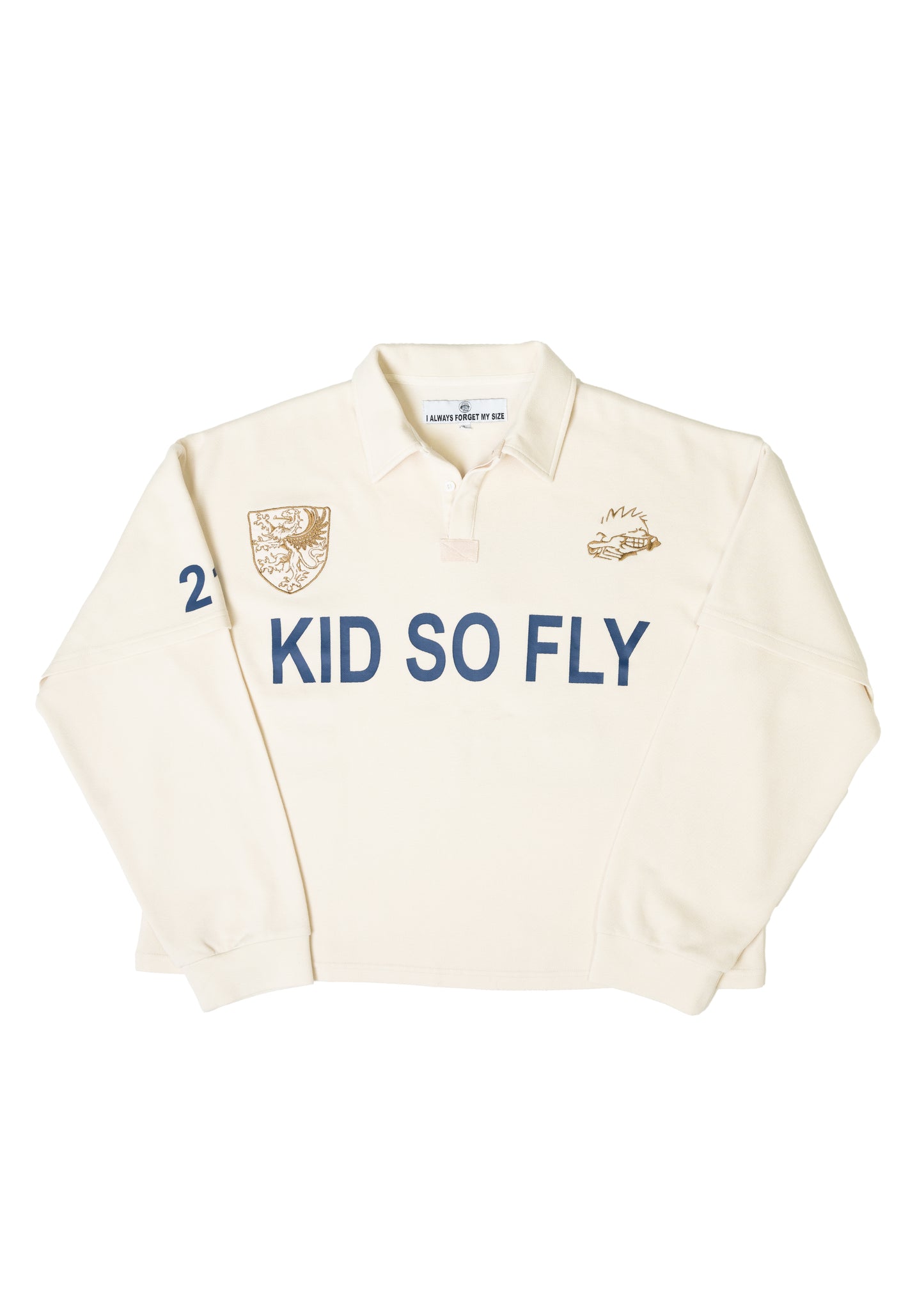 Polo-Longsleeve Beige