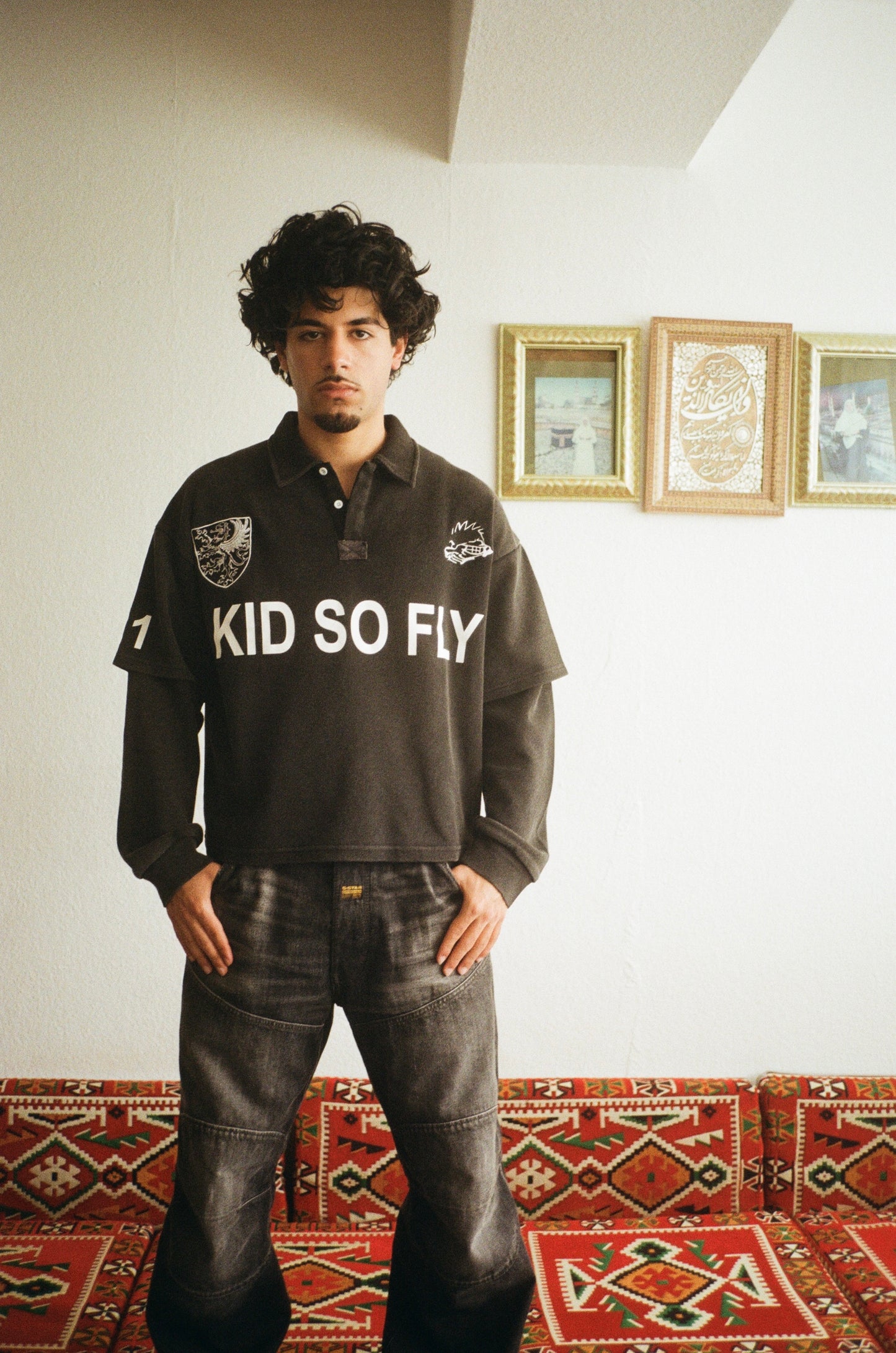Polo-Longsleeve Black