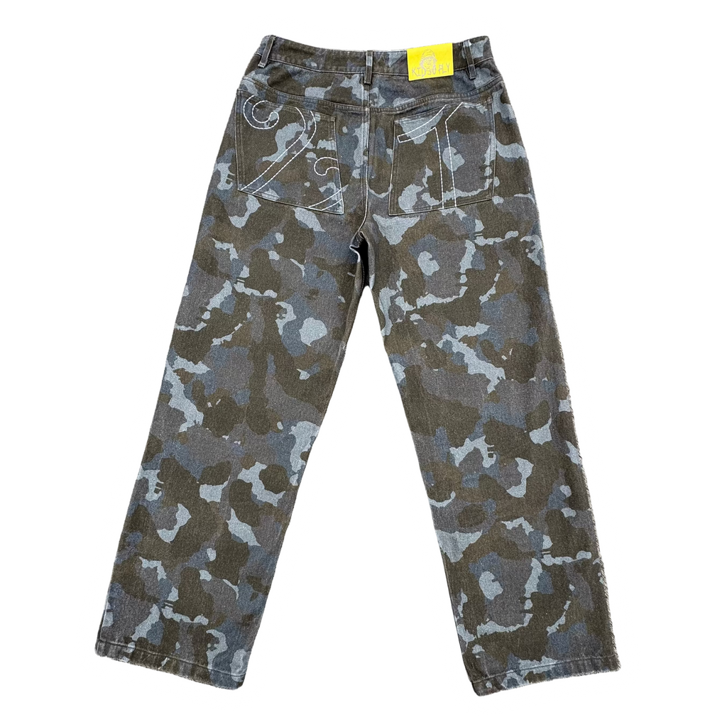 FADED CAMO DENIM PANTS