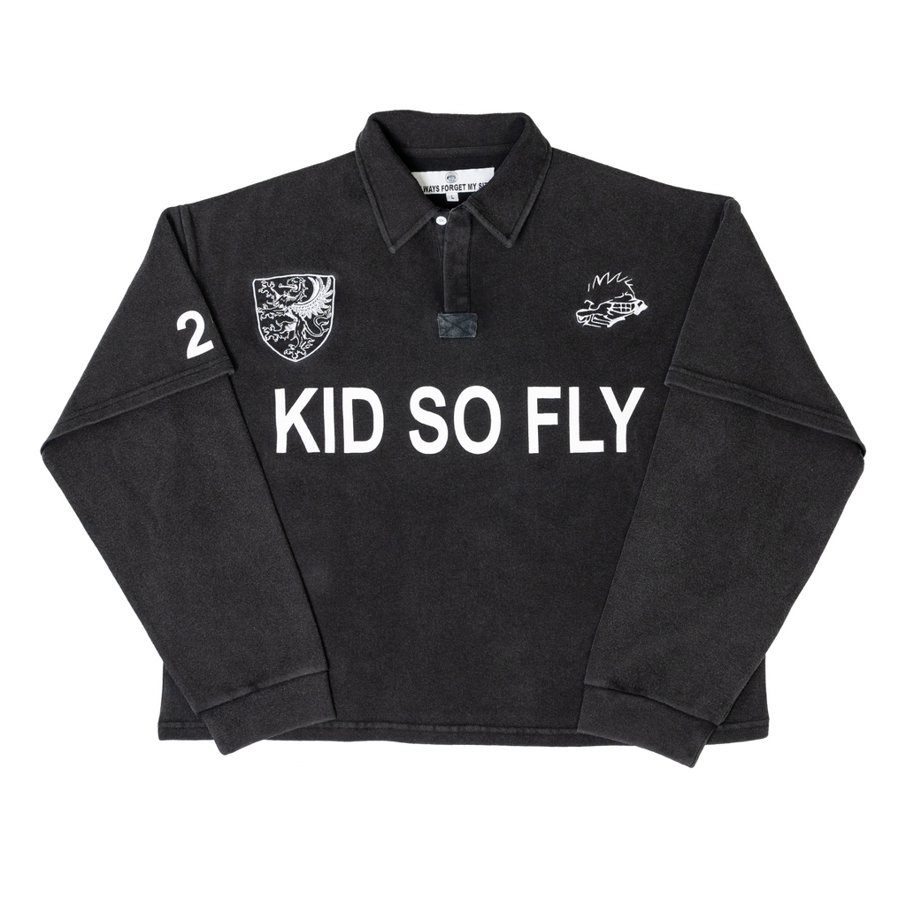POLO LONGSLEEVE BLACK