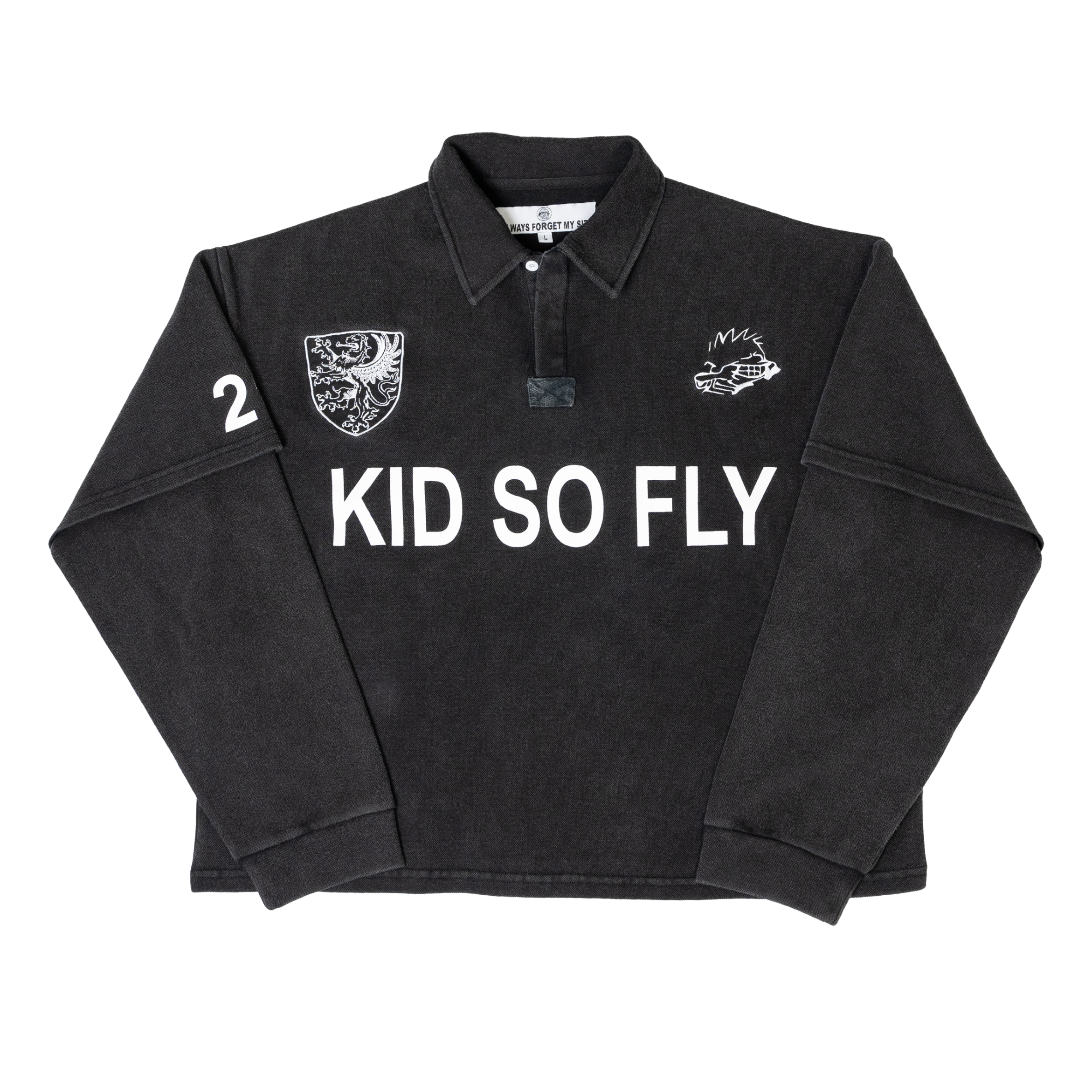 POLO LONGSLEEVE BLACK