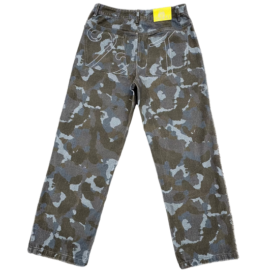 FADED CAMO DENIM PANTS