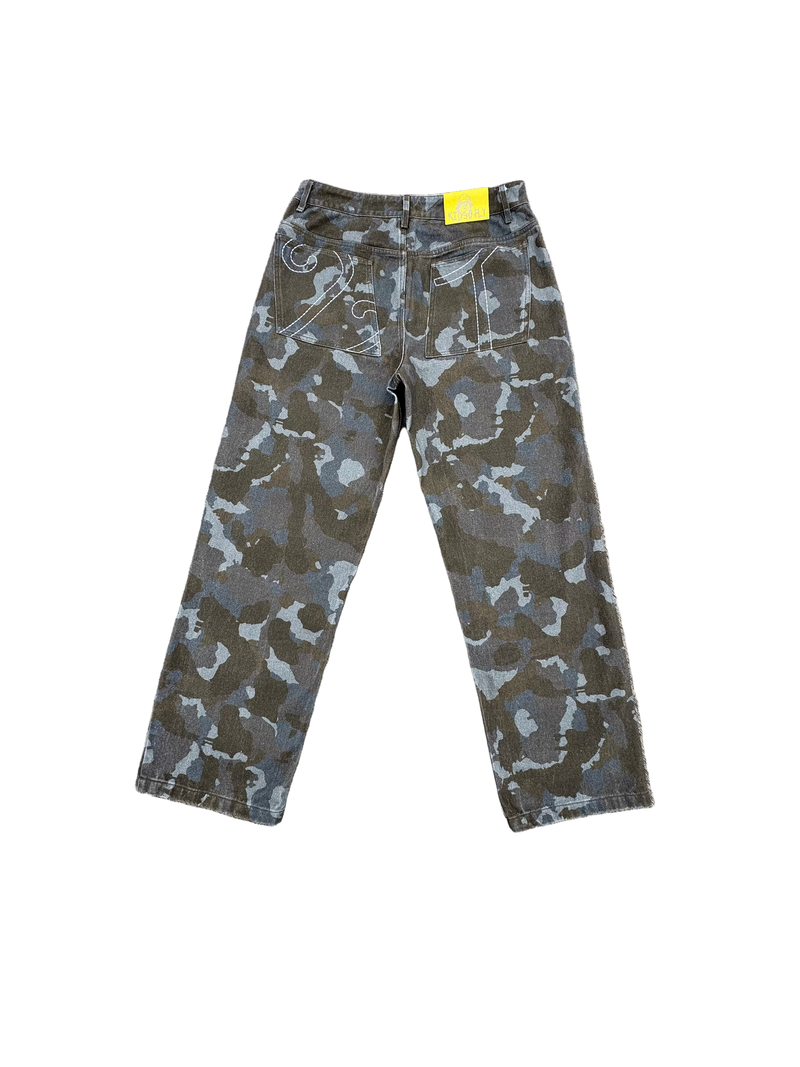 FADED CAMO DENIM PANTS