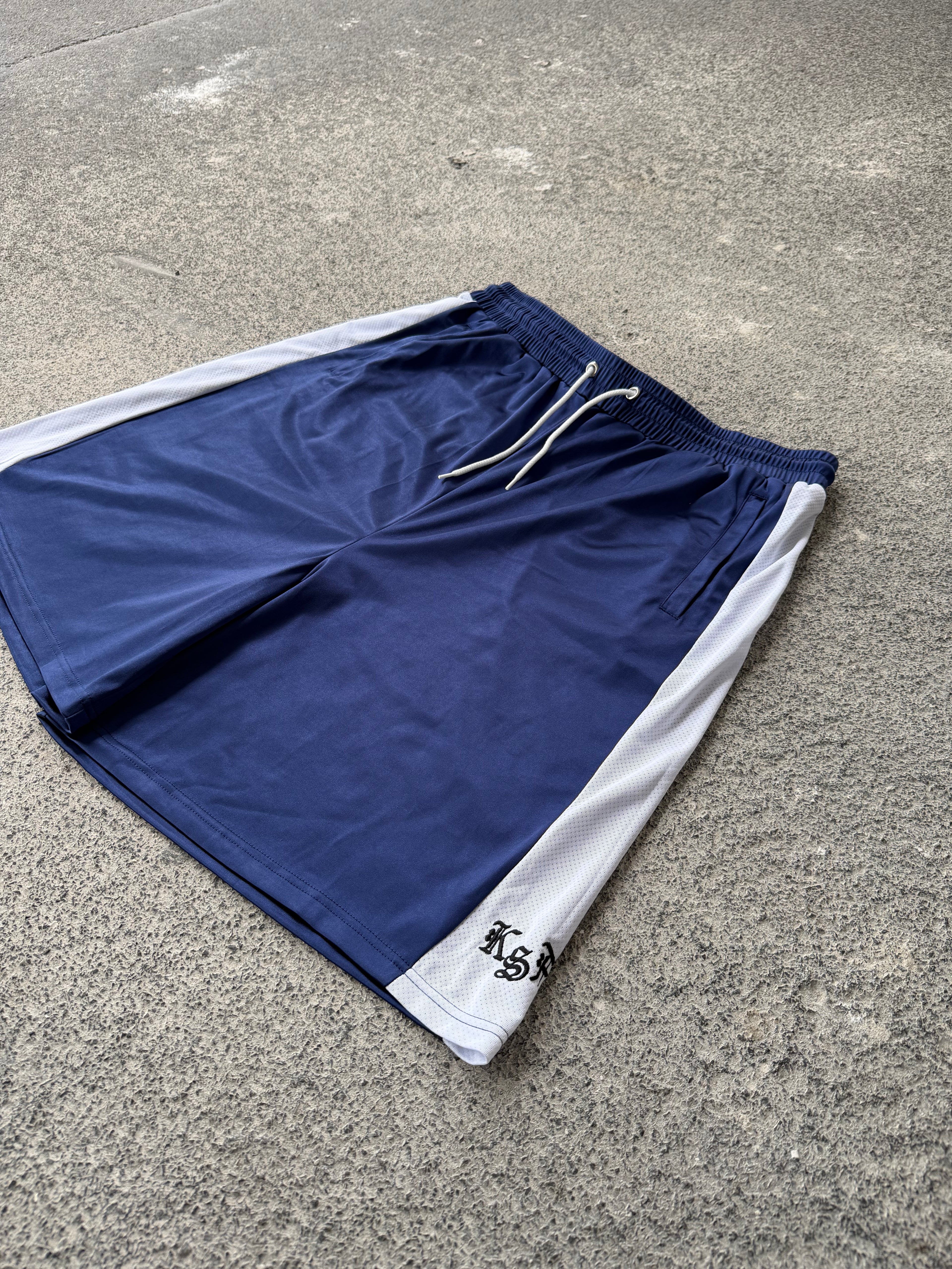 NAVY MESH SHORTS