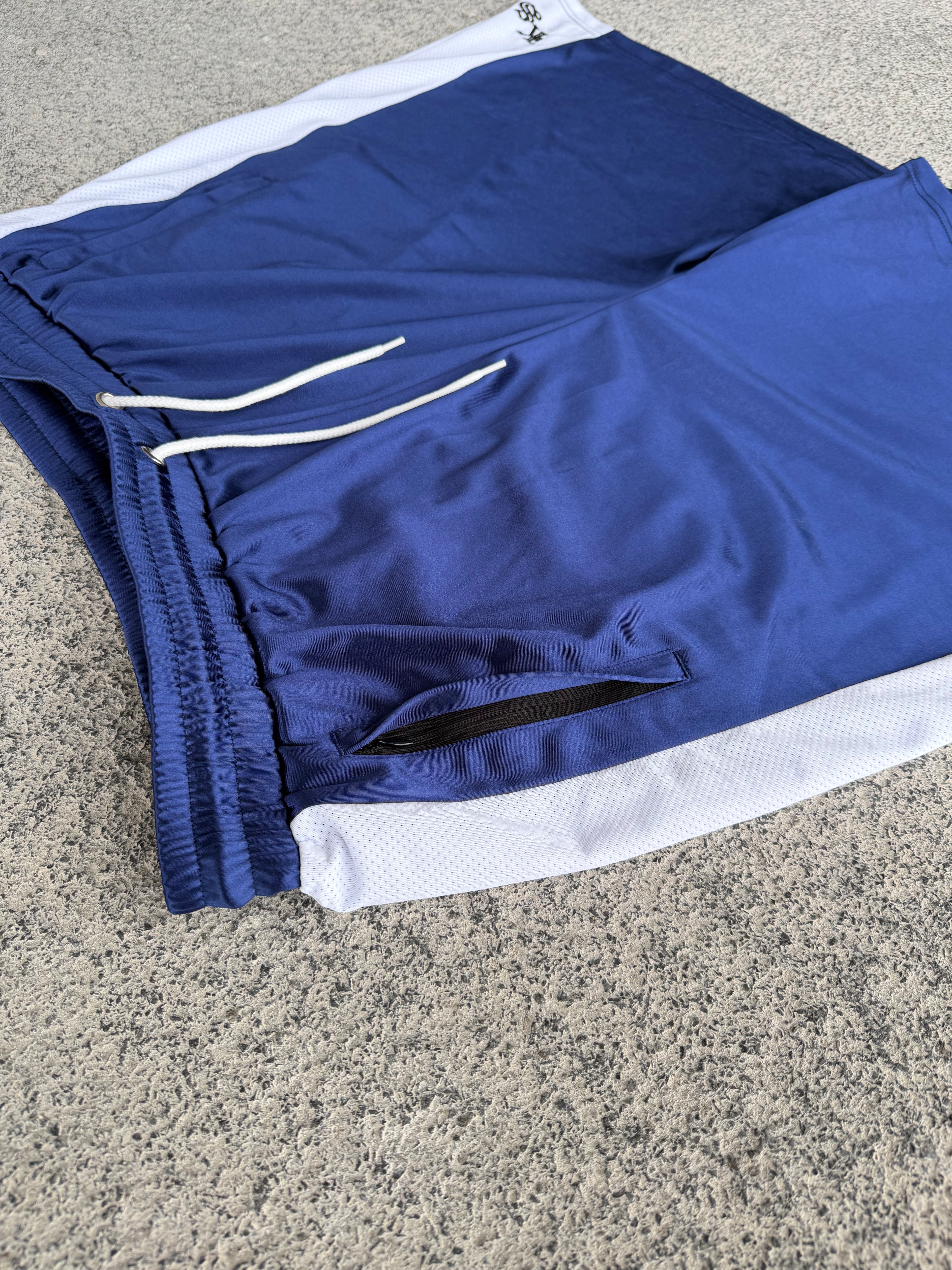 NAVY MESH SHORTS