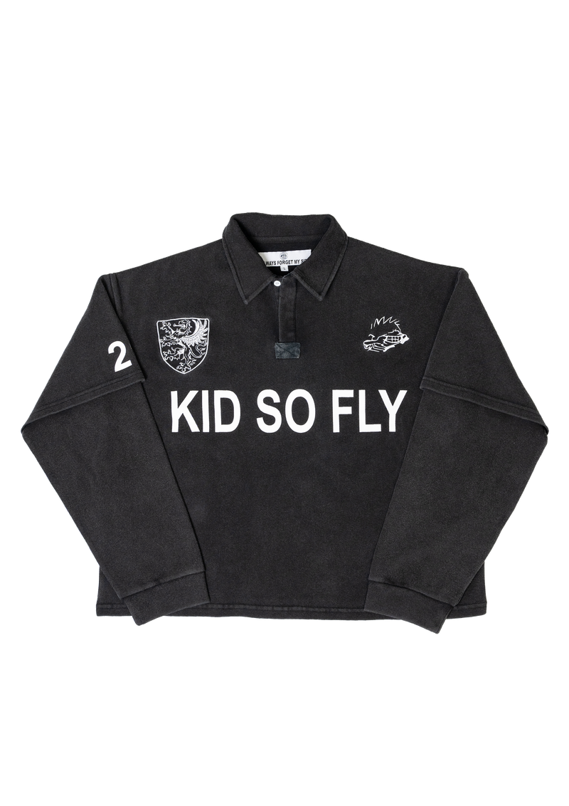 POLO LONGSLEEVE BLACK